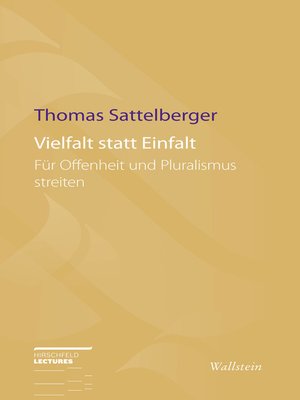 cover image of Vielfalt statt Einfalt